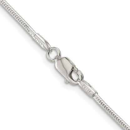 Sterling Silver Rhodium-plated 1.5mm Snake Chain Necklace