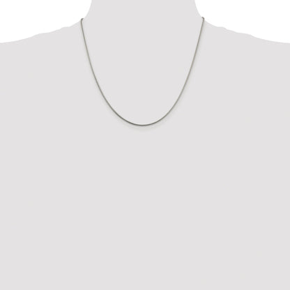 Sterling Silver Rhodium-plated 1.5mm Snake Chain