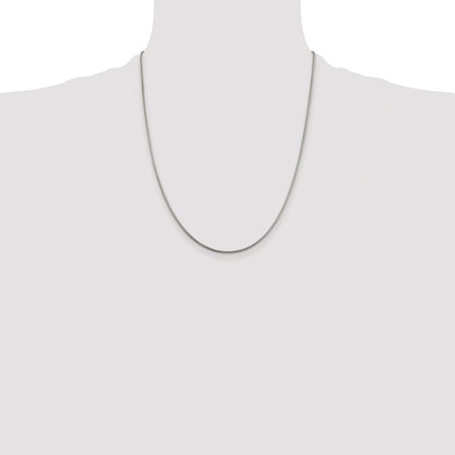 Sterling Silver Rhodium-plated 1.5mm Snake Chain