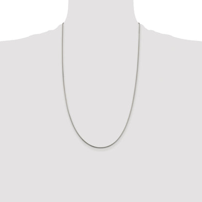 Sterling Silver Rhodium-plated 1.5mm Snake Chain