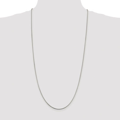 Sterling Silver Rhodium-plated 1.5mm Snake Chain