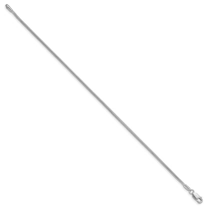 Sterling Silver Rhodium-plated 1.5mm Snake Chain