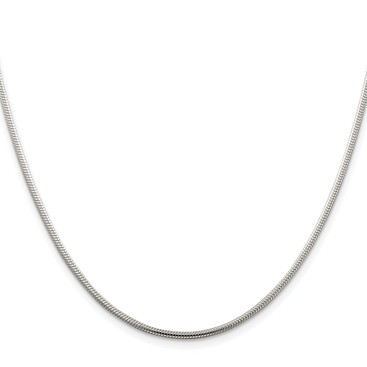 Sterling Silver Rhodium-plated 1.75mm Snake Chain Necklace