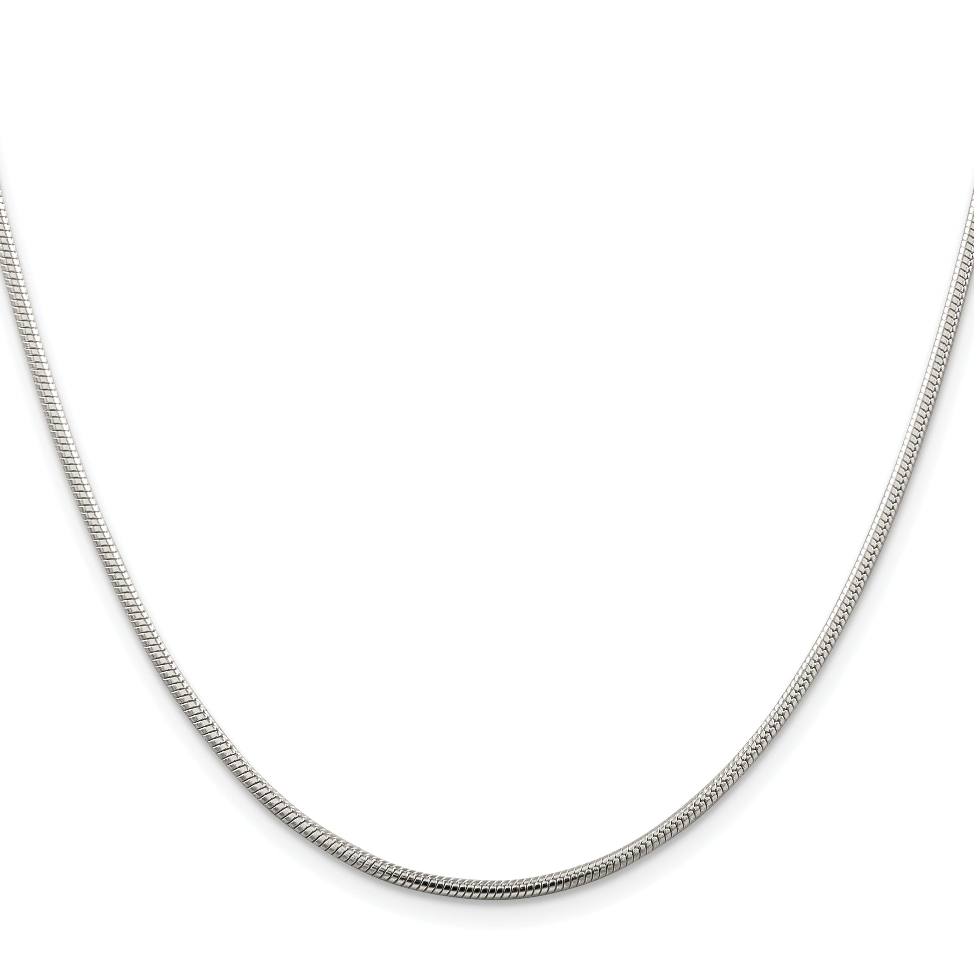 Sterling Silver Rhodium-plated 1.75mm Snake Chain Necklace