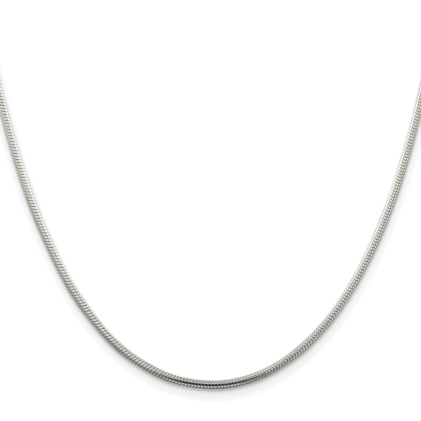 Sterling Silver Rhodium-plated 1.75mm Snake Chain