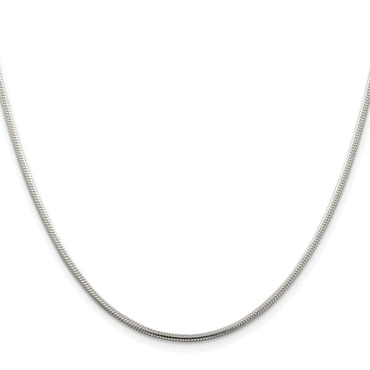 Sterling Silver Rhodium-plated 1.75mm Snake Chain Necklace