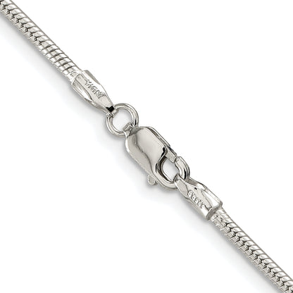 Sterling Silver Rhodium-plated 1.75mm Snake Chain Necklace