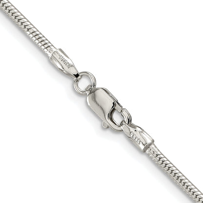 Sterling Silver Rhodium-plated 1.75mm Snake Chain