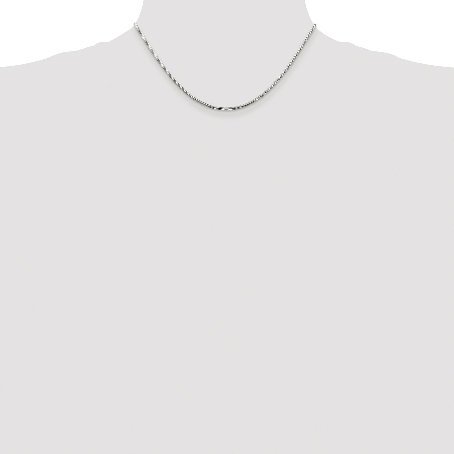 Sterling Silver Rhodium-plated 1.75mm Snake Chain
