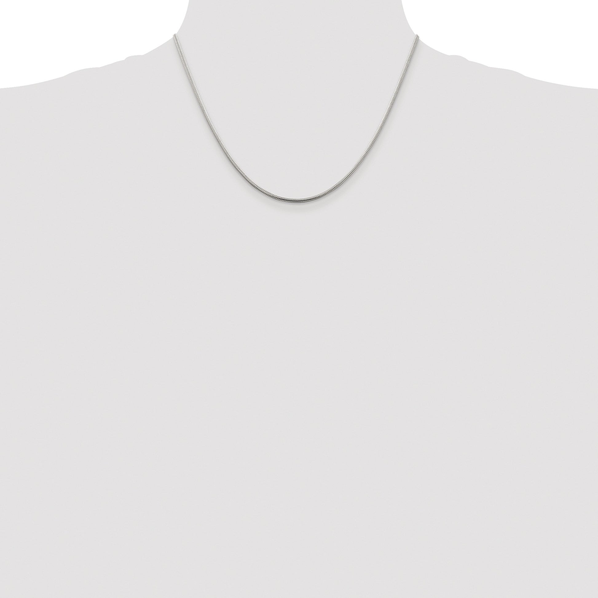 Sterling Silver Rhodium-plated 1.75mm Snake Chain