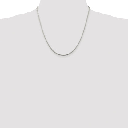 Sterling Silver Rhodium-plated 1.75mm Snake Chain