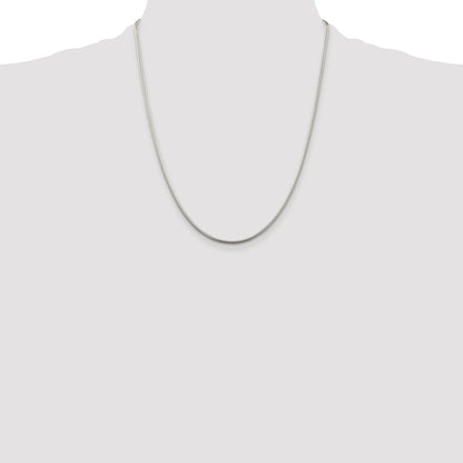 Sterling Silver Rhodium-plated 1.75mm Snake Chain