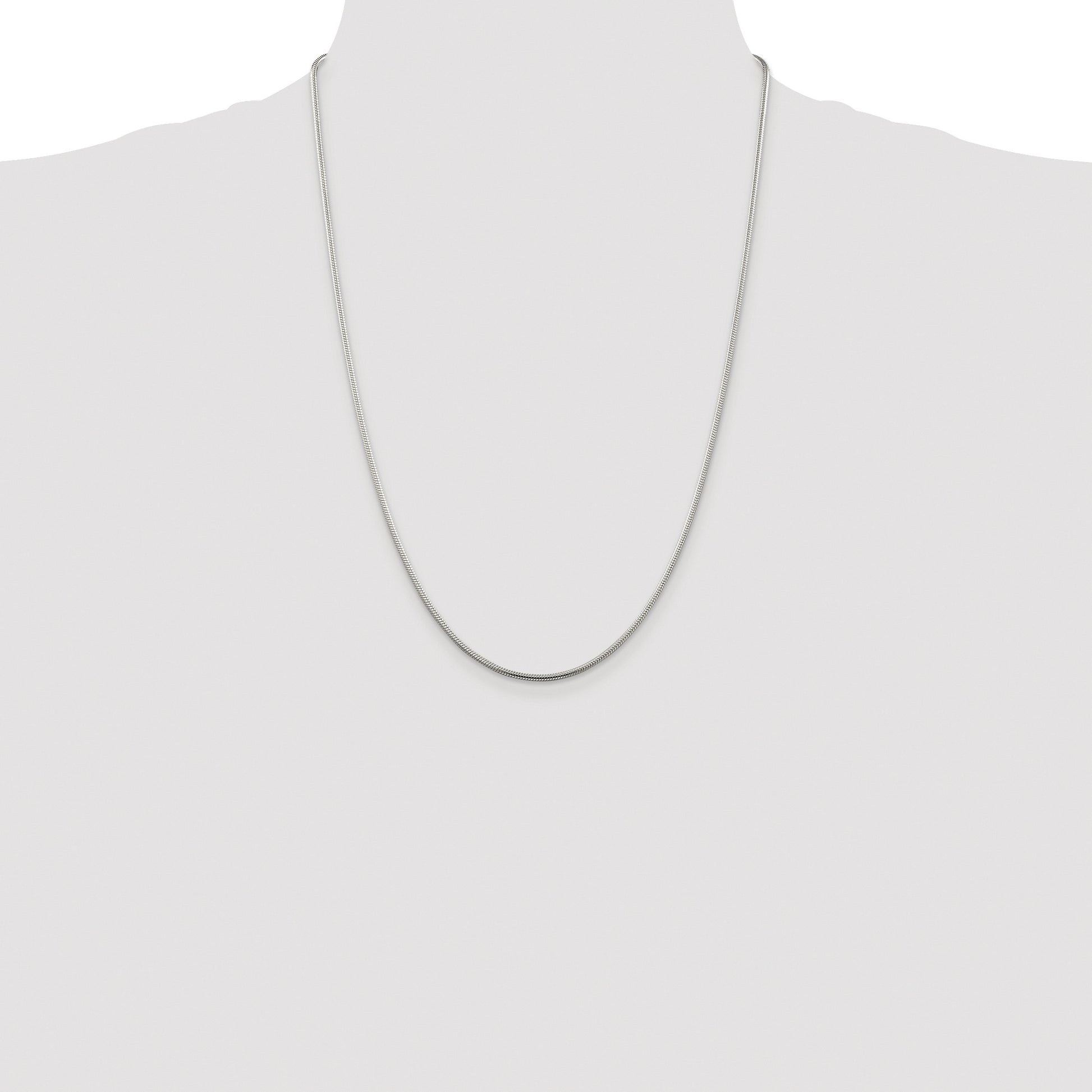 Sterling Silver Rhodium-plated 1.75mm Snake Chain