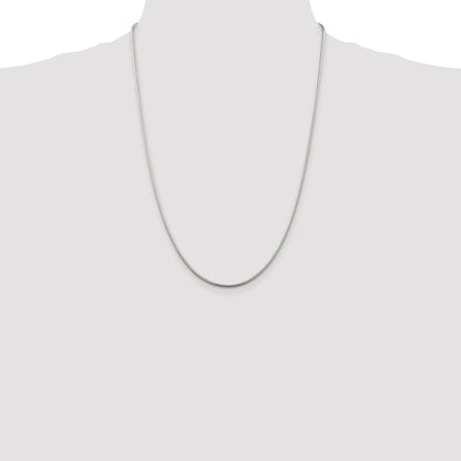Sterling Silver Rhodium-plated 1.75mm Snake Chain