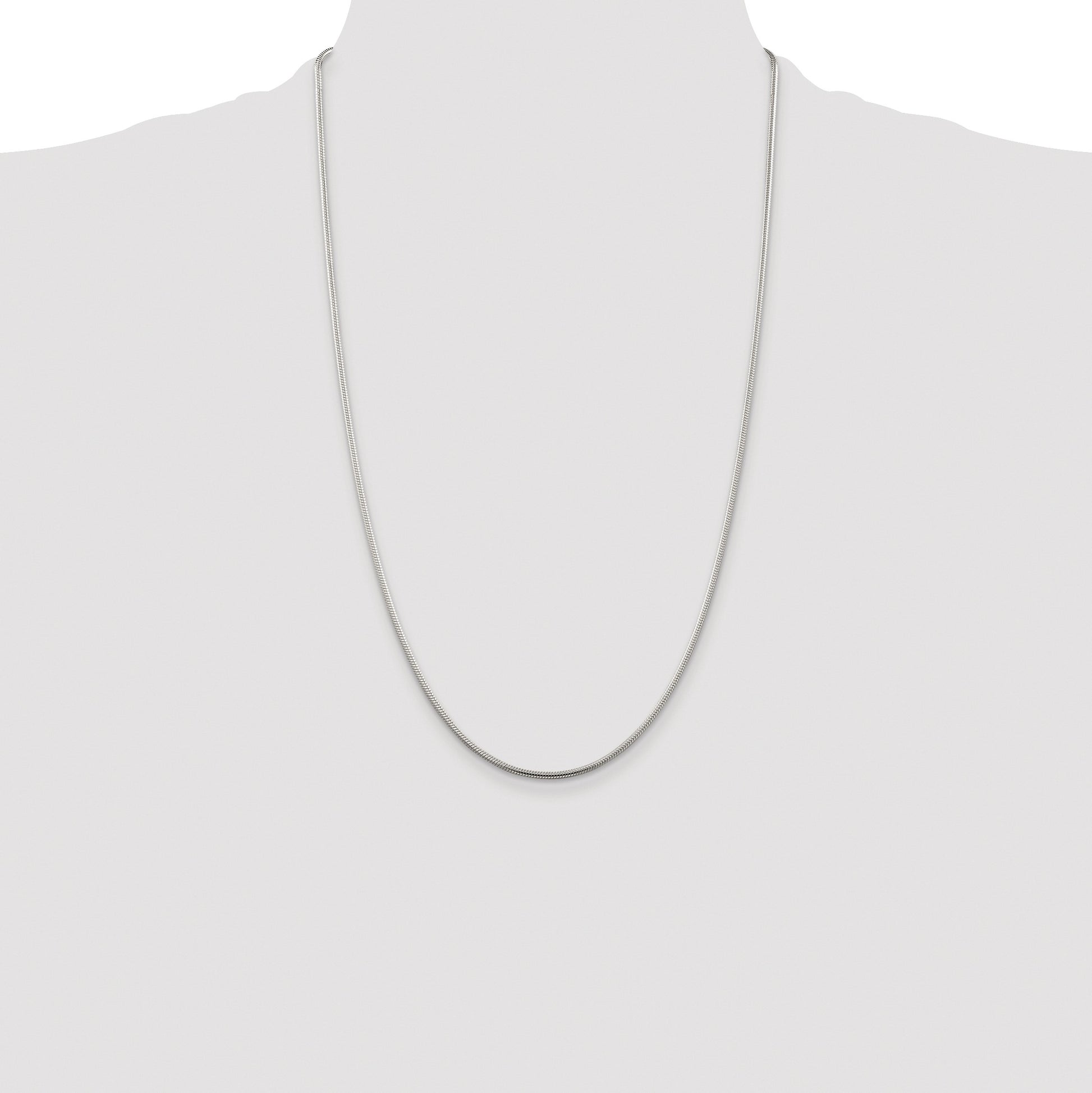 Sterling Silver Rhodium-plated 1.75mm Snake Chain