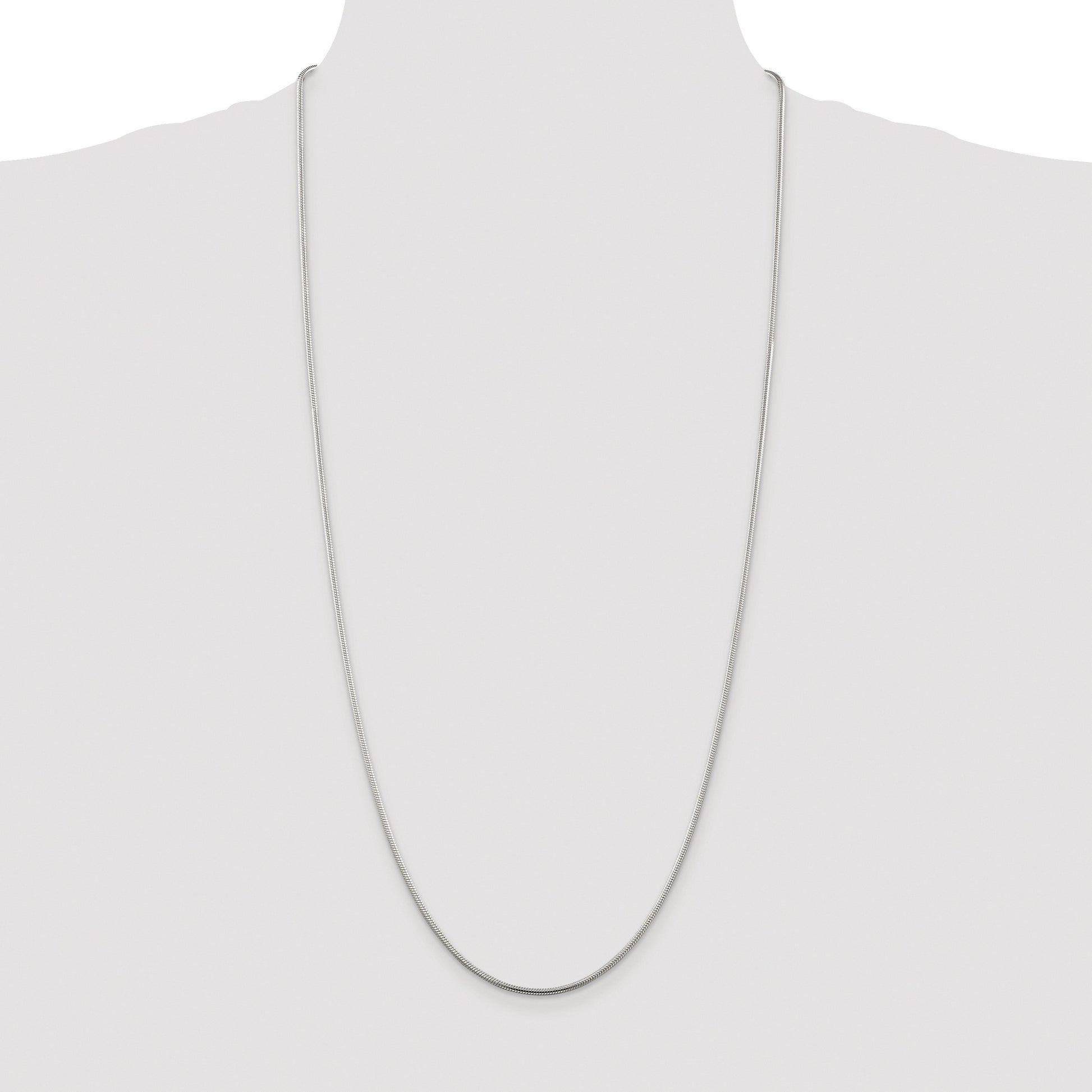 Sterling Silver Rhodium-plated 1.75mm Snake Chain