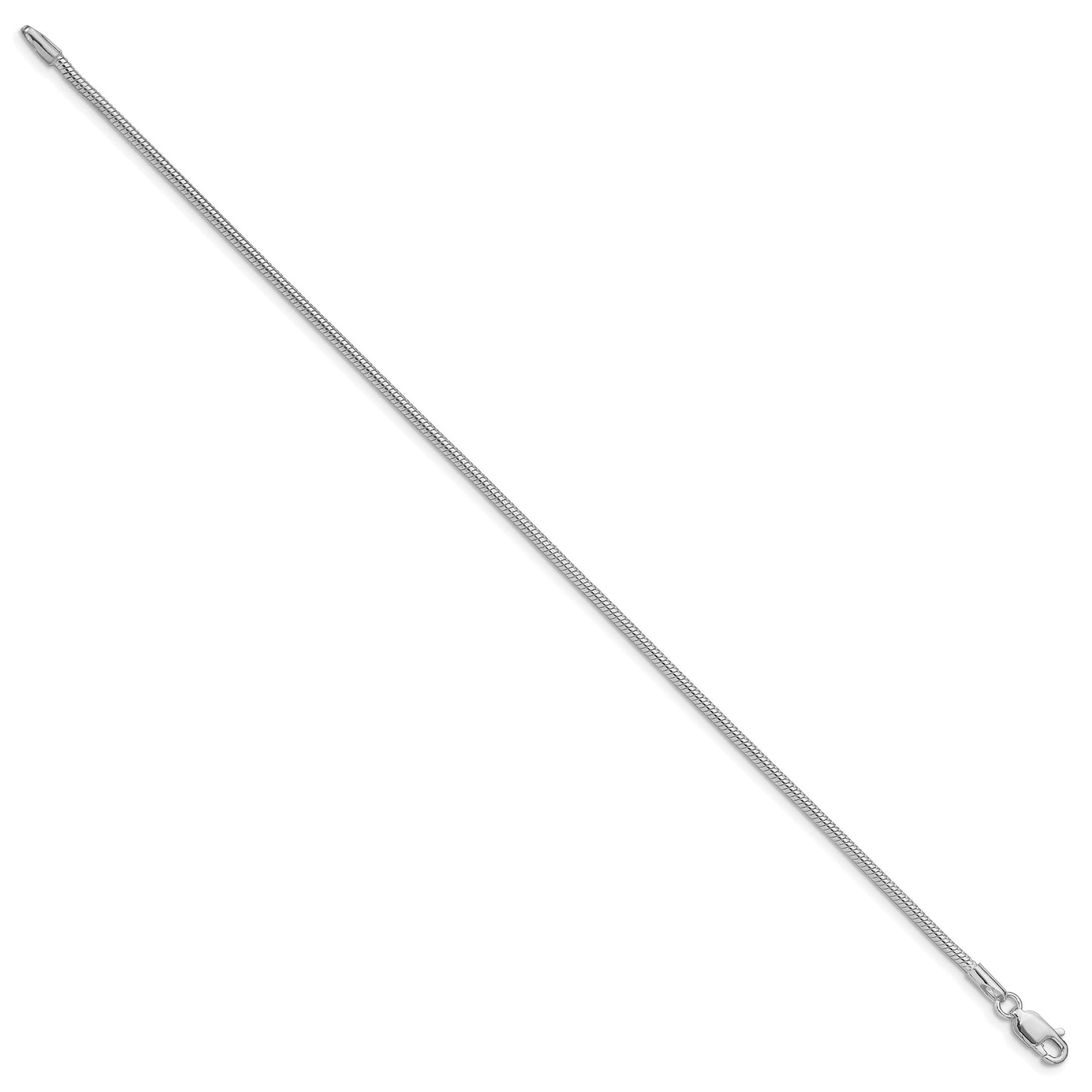 Sterling Silver Rhodium-plated 1.75mm Snake Chain