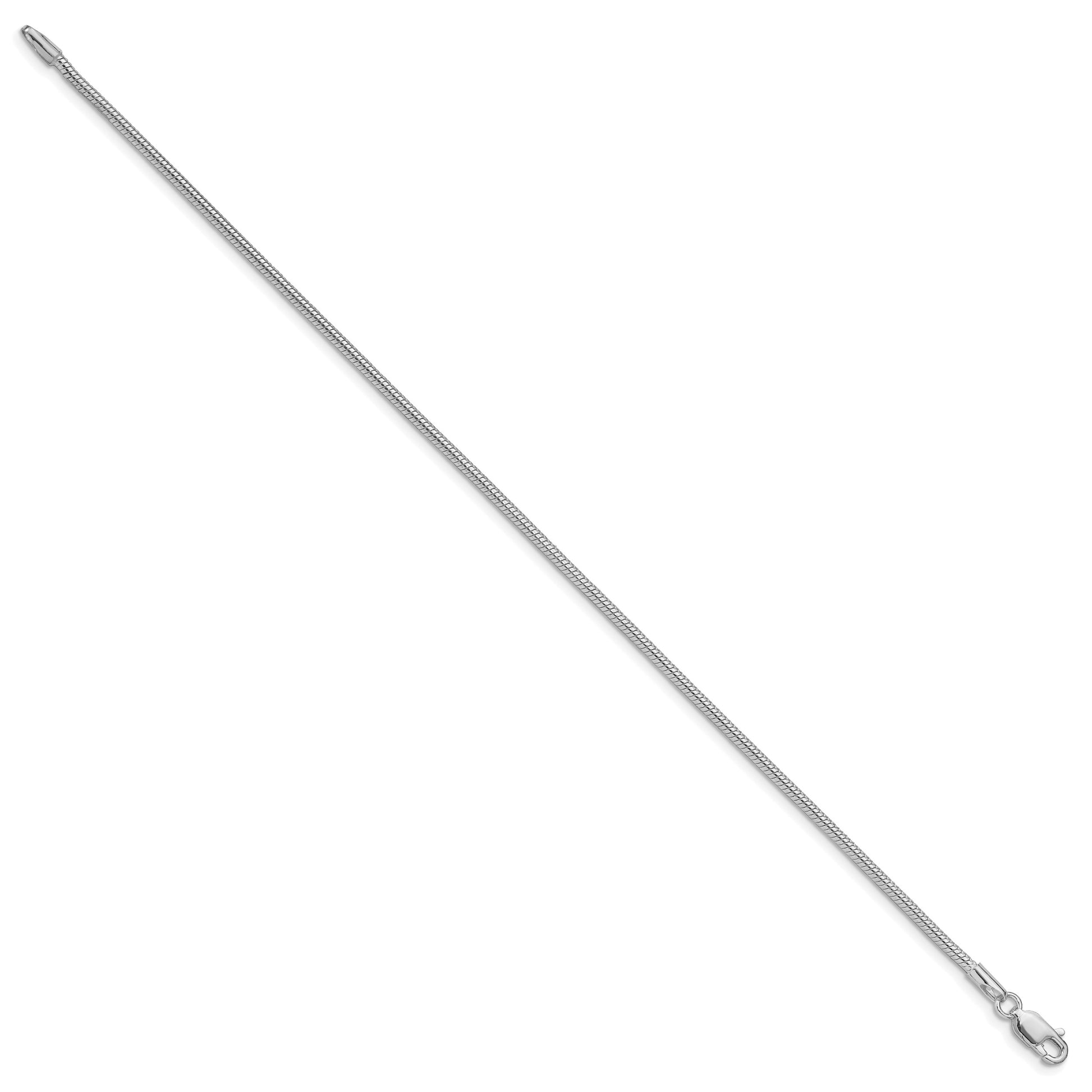 Sterling Silver Rhodium-plated 1.75mm Snake Chain