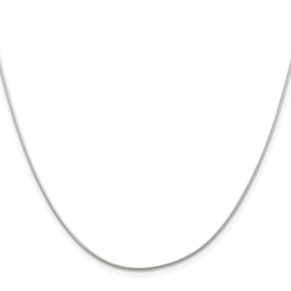 Sterling Silver 1mm Round Snake Chain