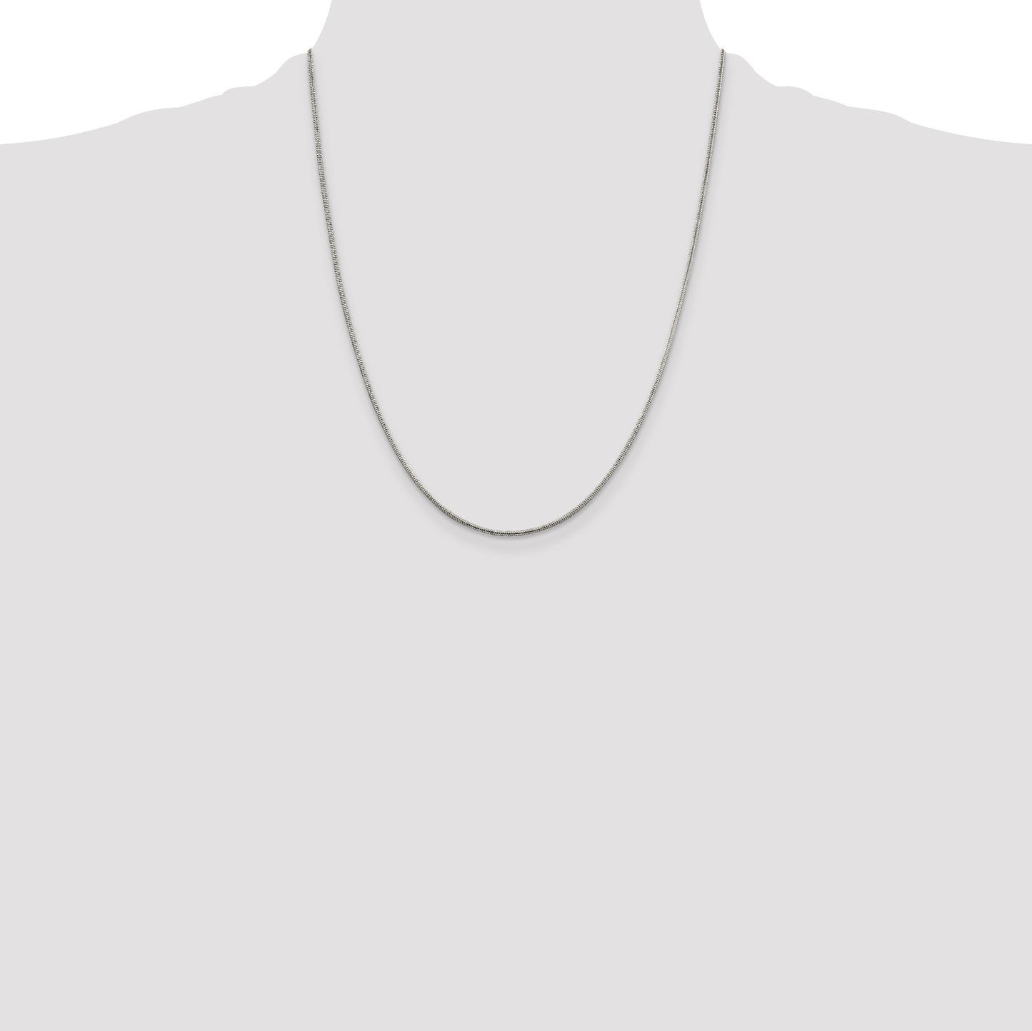 Sterling Silver 1.2mm Round Snake Chain