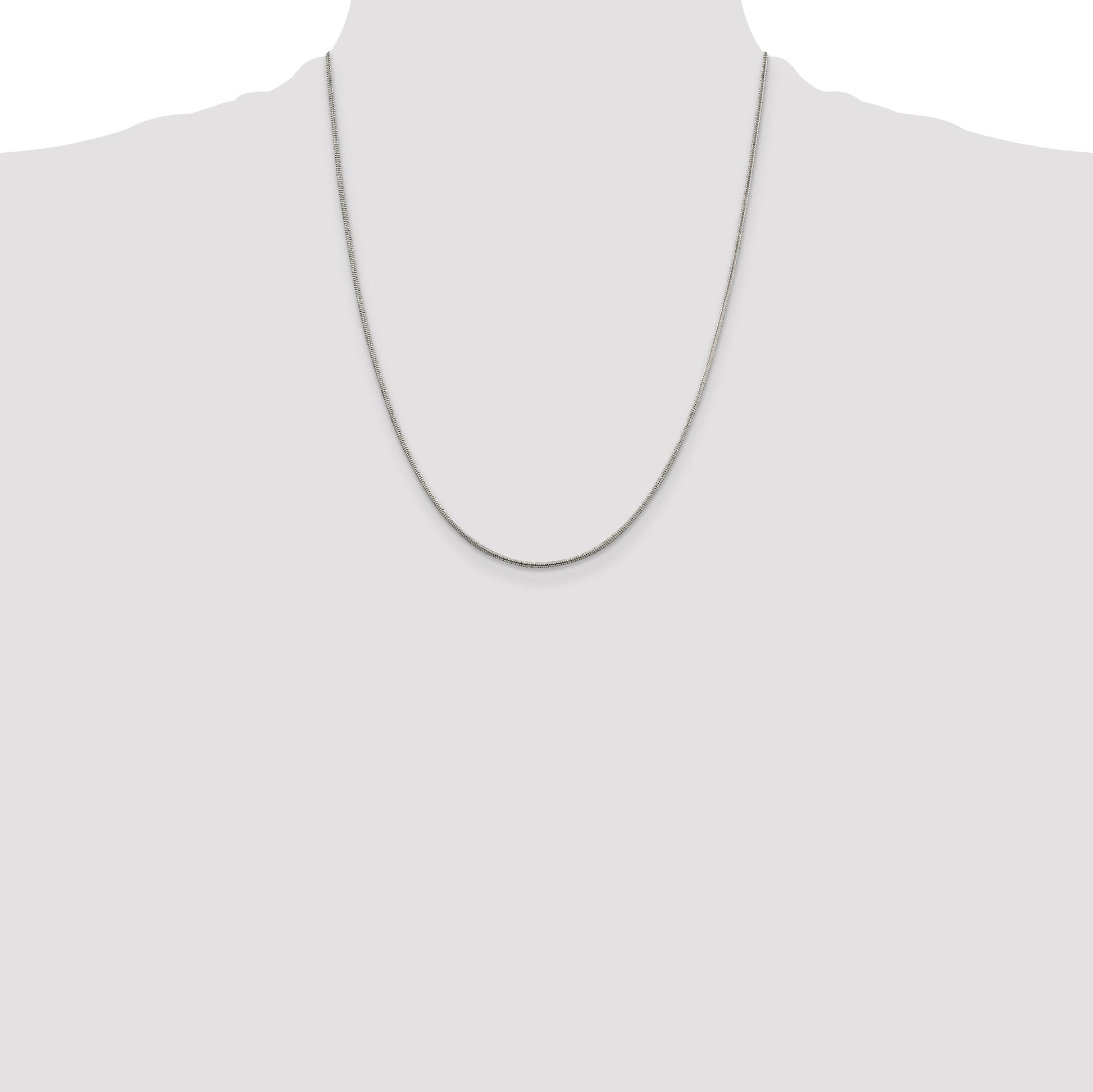 Sterling Silver 1.2mm Round Snake Chain