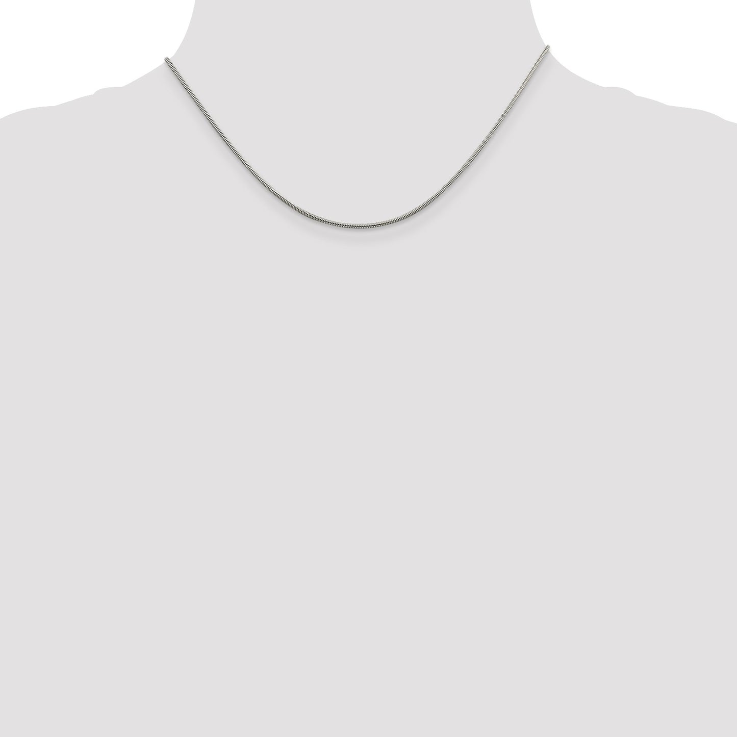 Sterling Silver 1.5mm Round Snake Chain