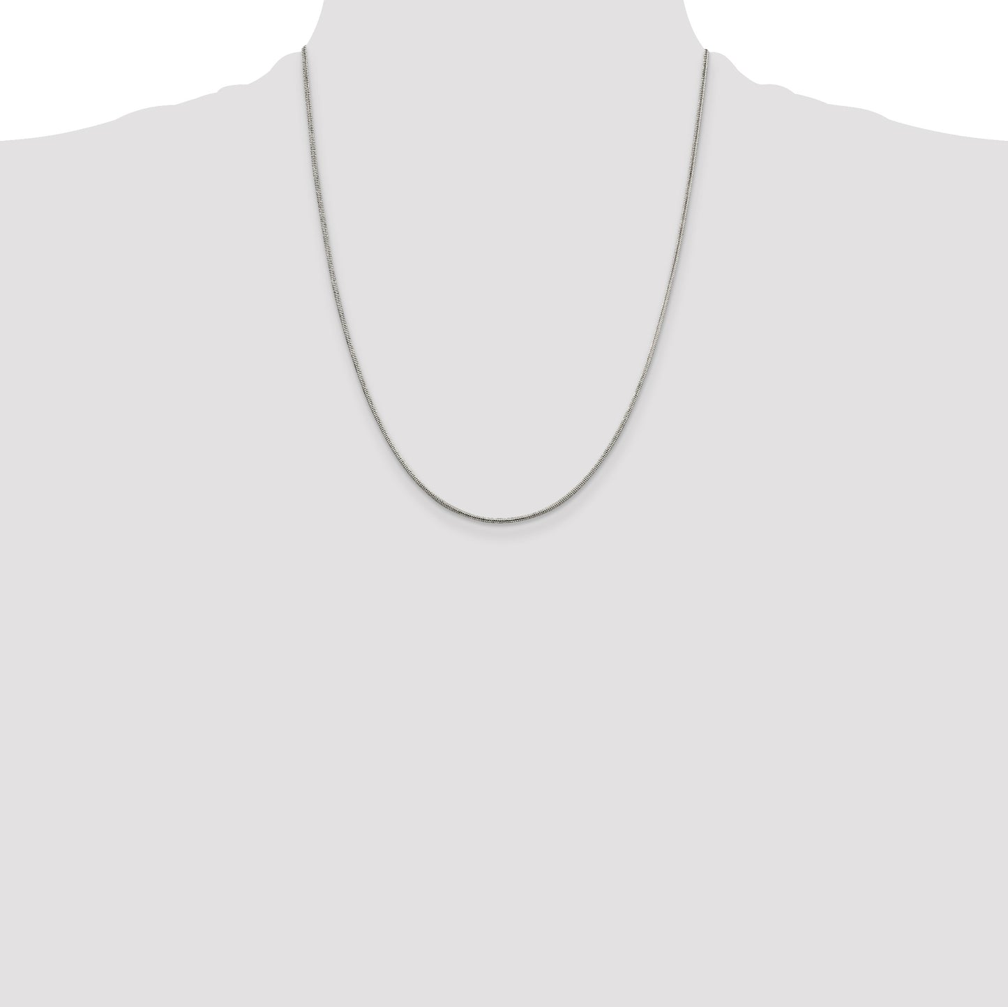 Sterling Silver 1.5mm Round Snake Chain