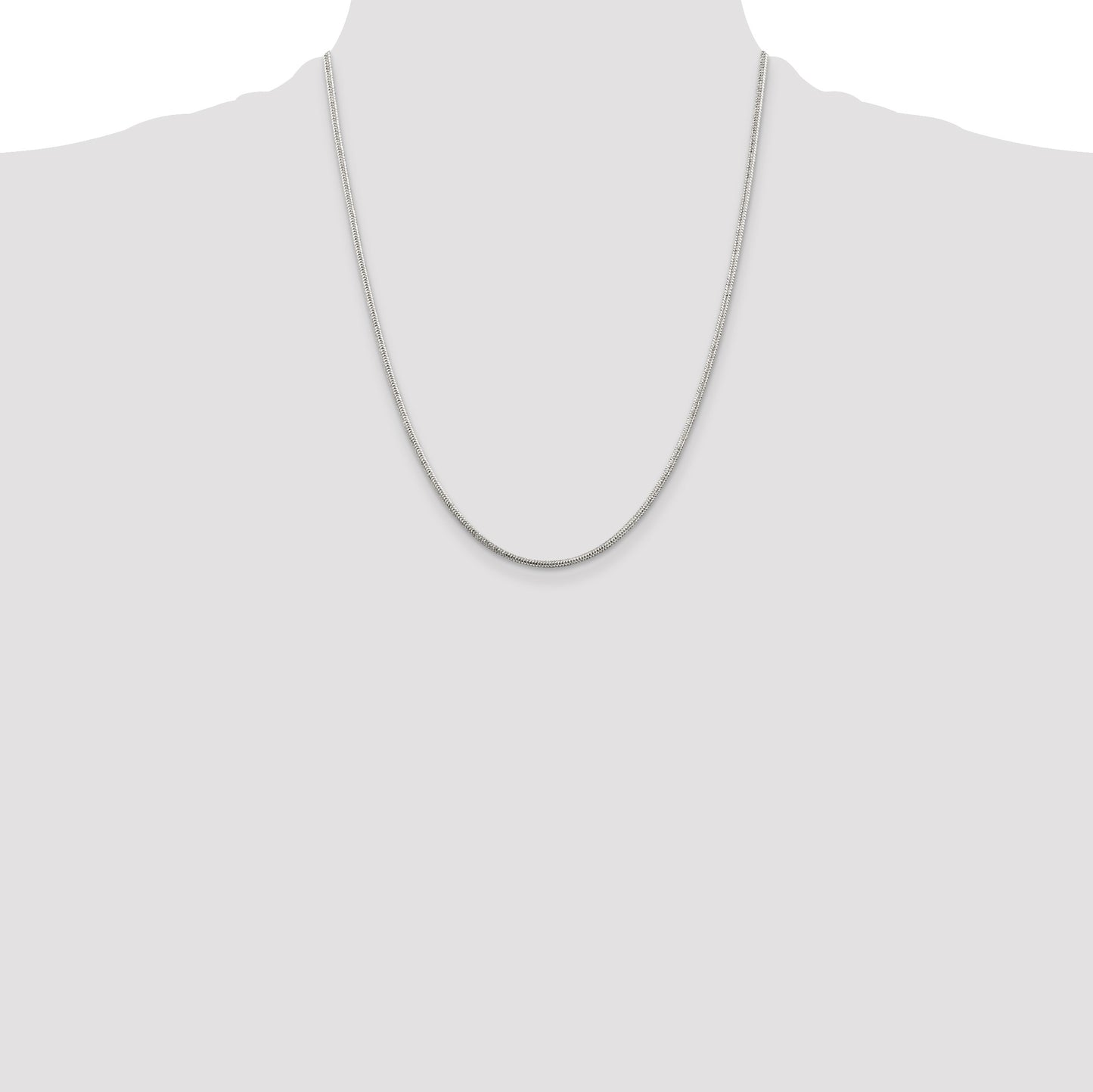 Sterling Silver 1.6mm Round Snake Chain