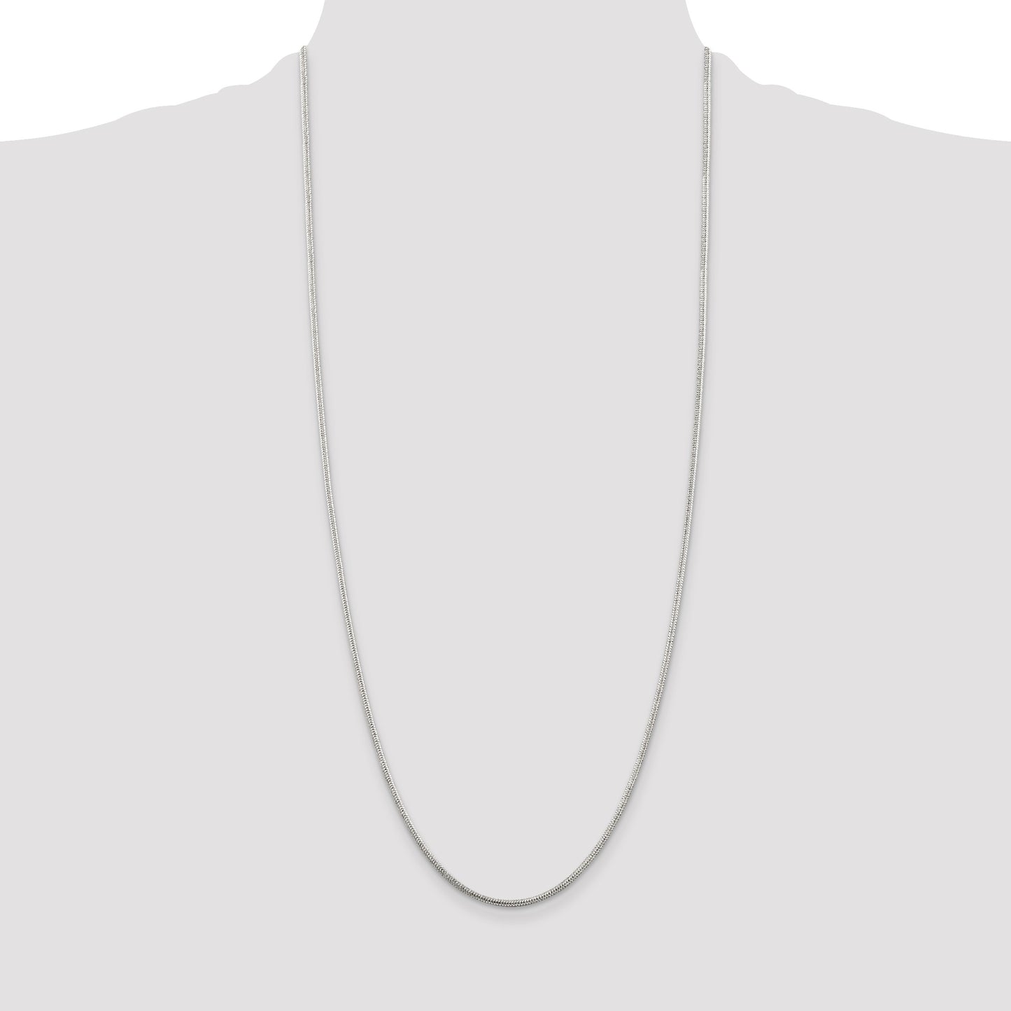 Sterling Silver 1.6mm Round Snake Chain
