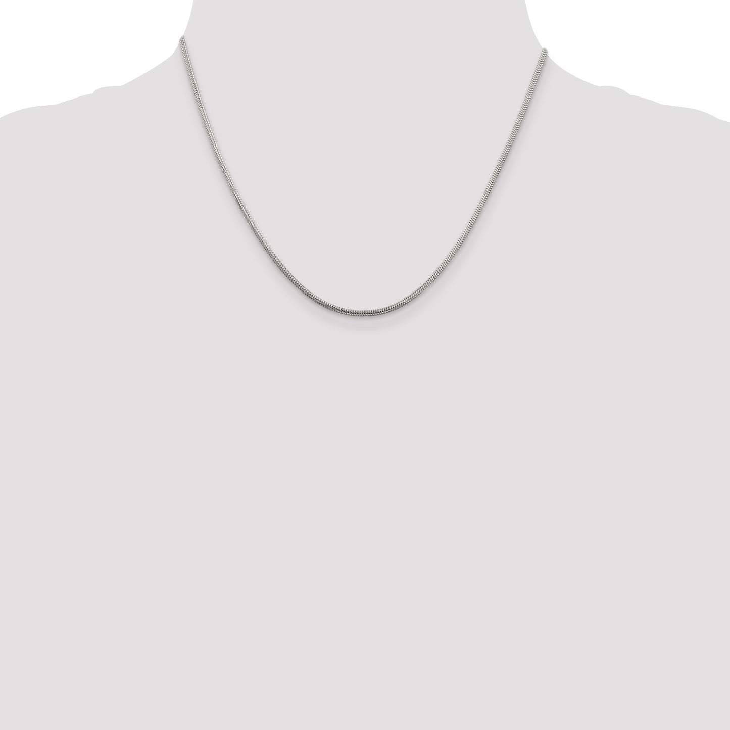 Sterling Silver 2mm Round Snake Chain