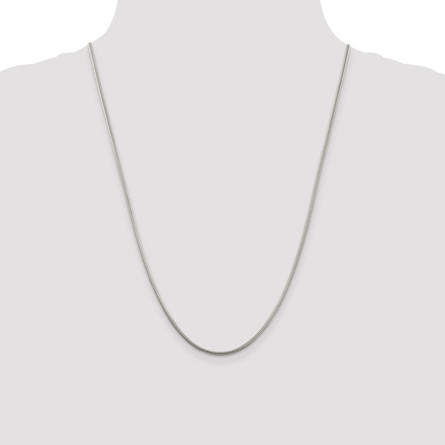 Sterling Silver 2mm Round Snake Chain