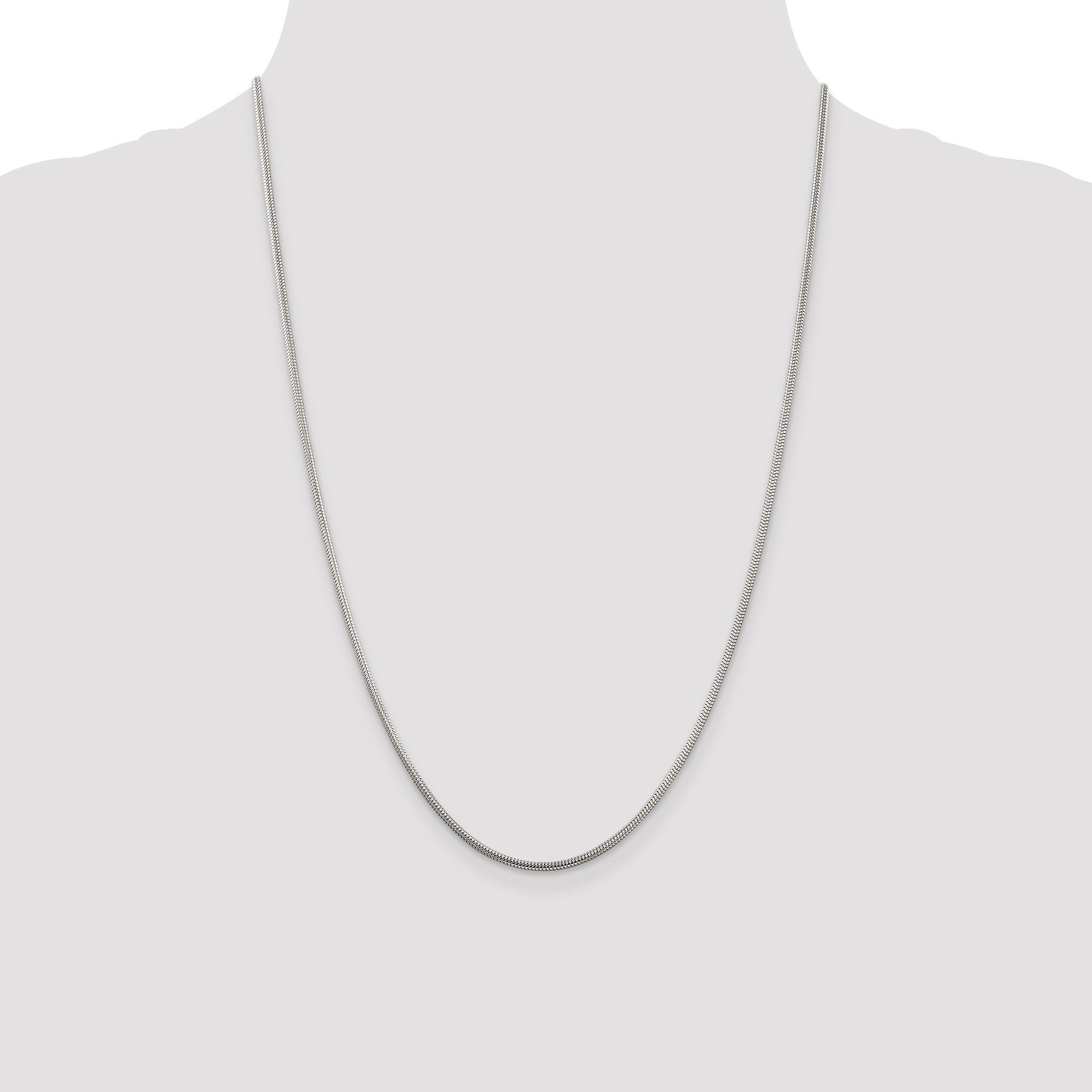 Sterling Silver 2mm Round Snake Chain