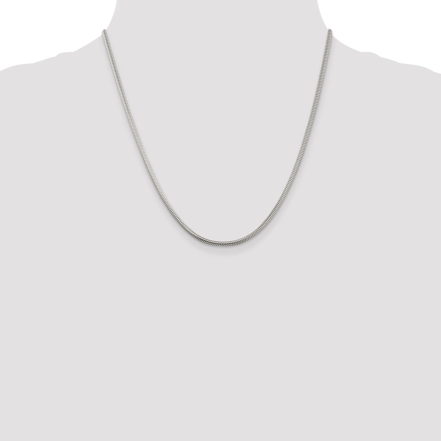 Sterling Silver 2.5mm Round Snake Chain