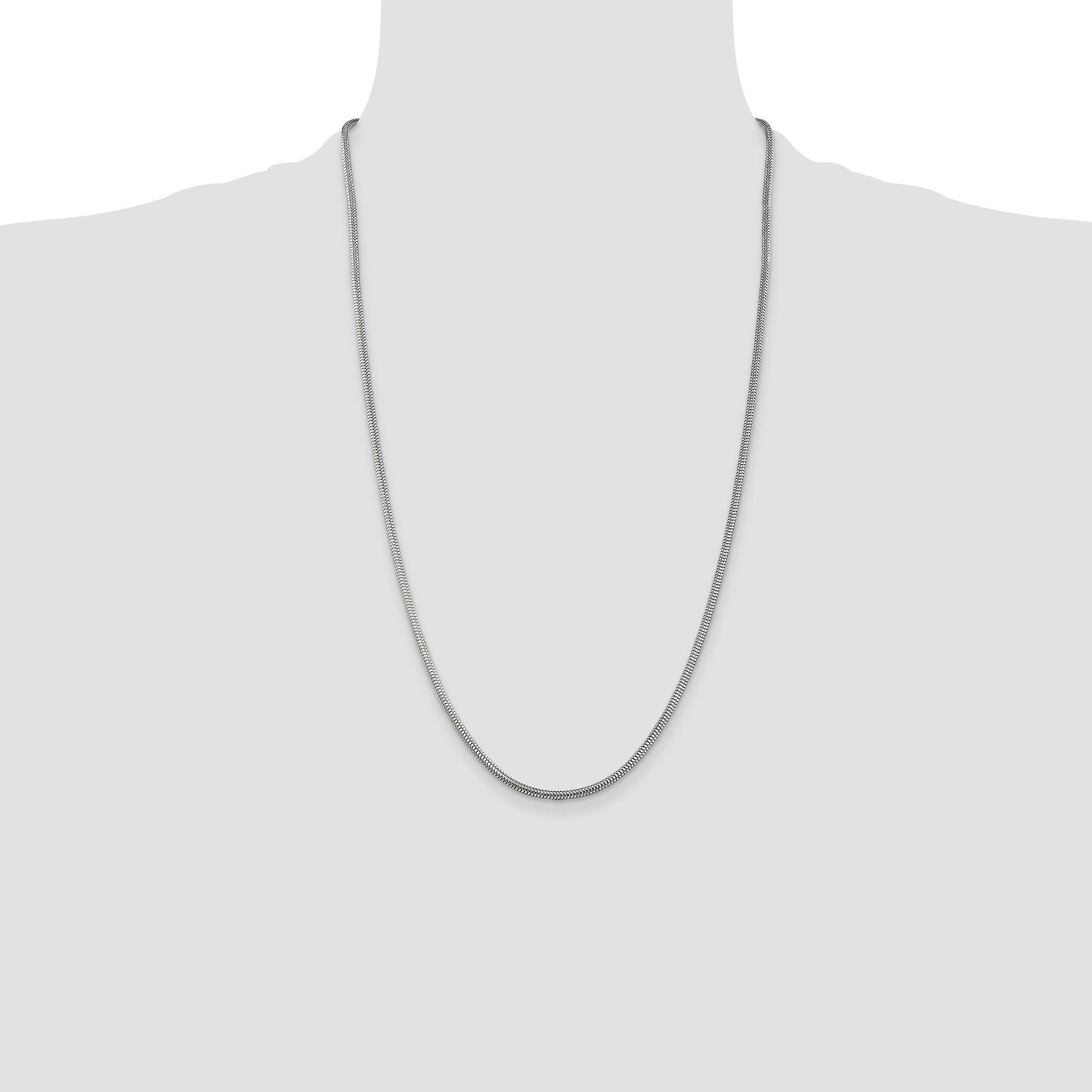 Sterling Silver 2.5mm Round Snake Chain
