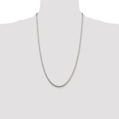Sterling Silver 3mm Round Snake Chain