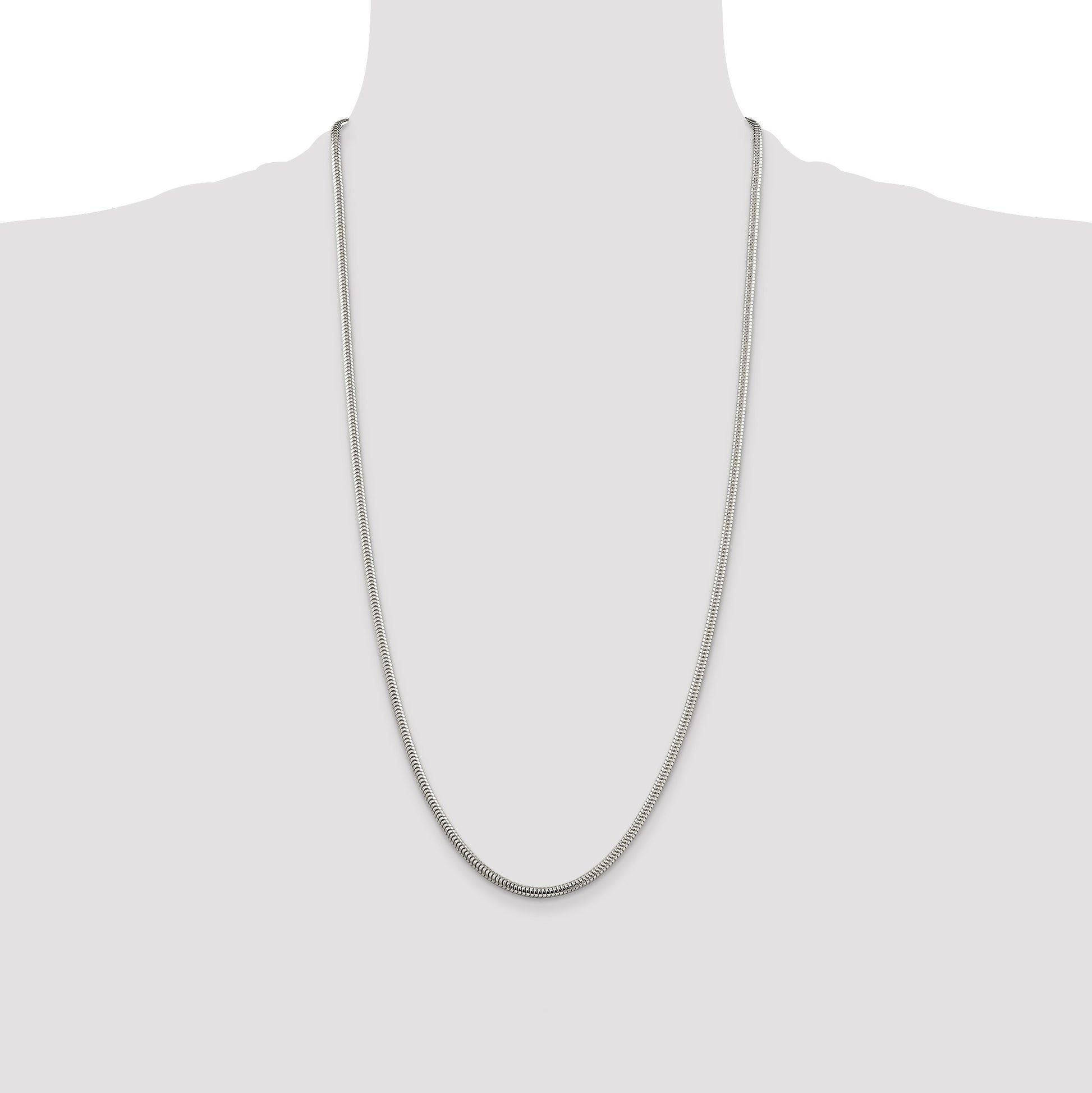 Sterling Silver 3mm Round Snake Chain