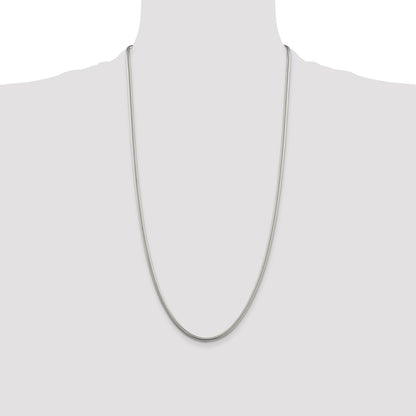 Sterling Silver 3mm Round Snake Chain