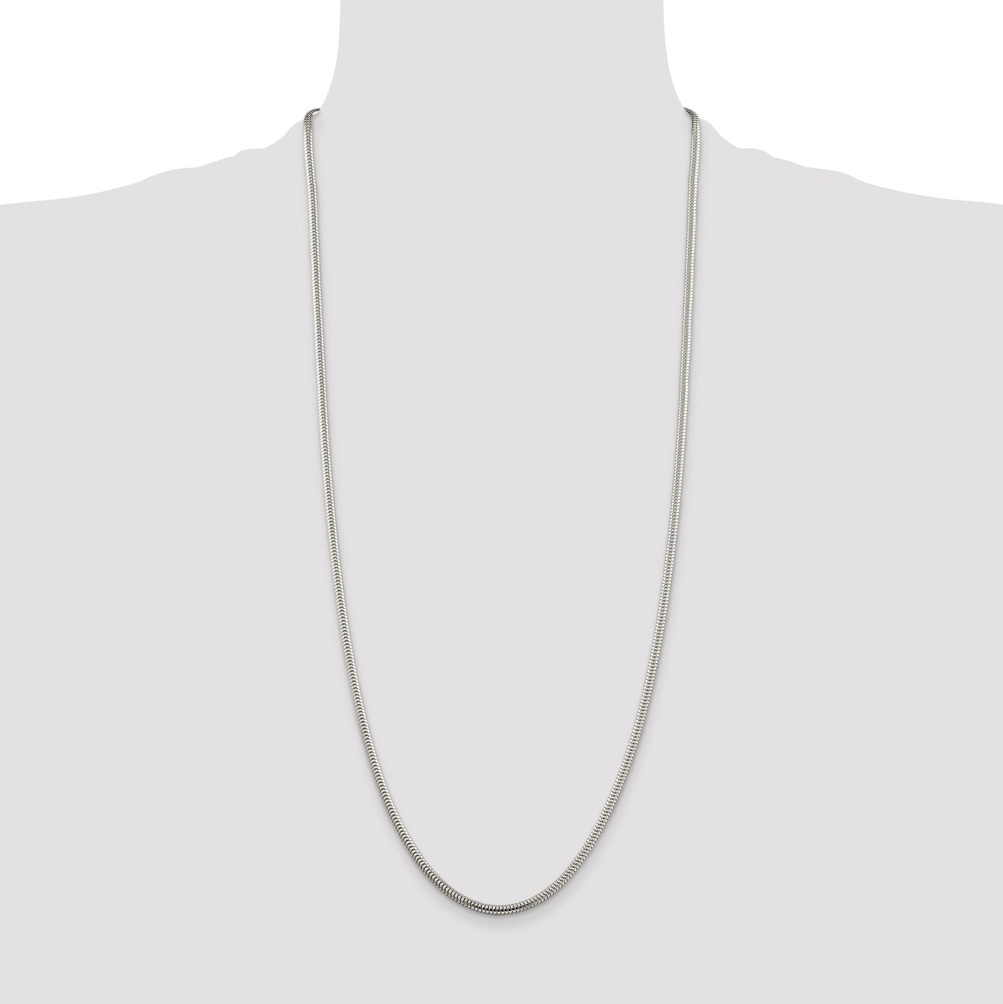 Sterling Silver 3mm Round Snake Chain