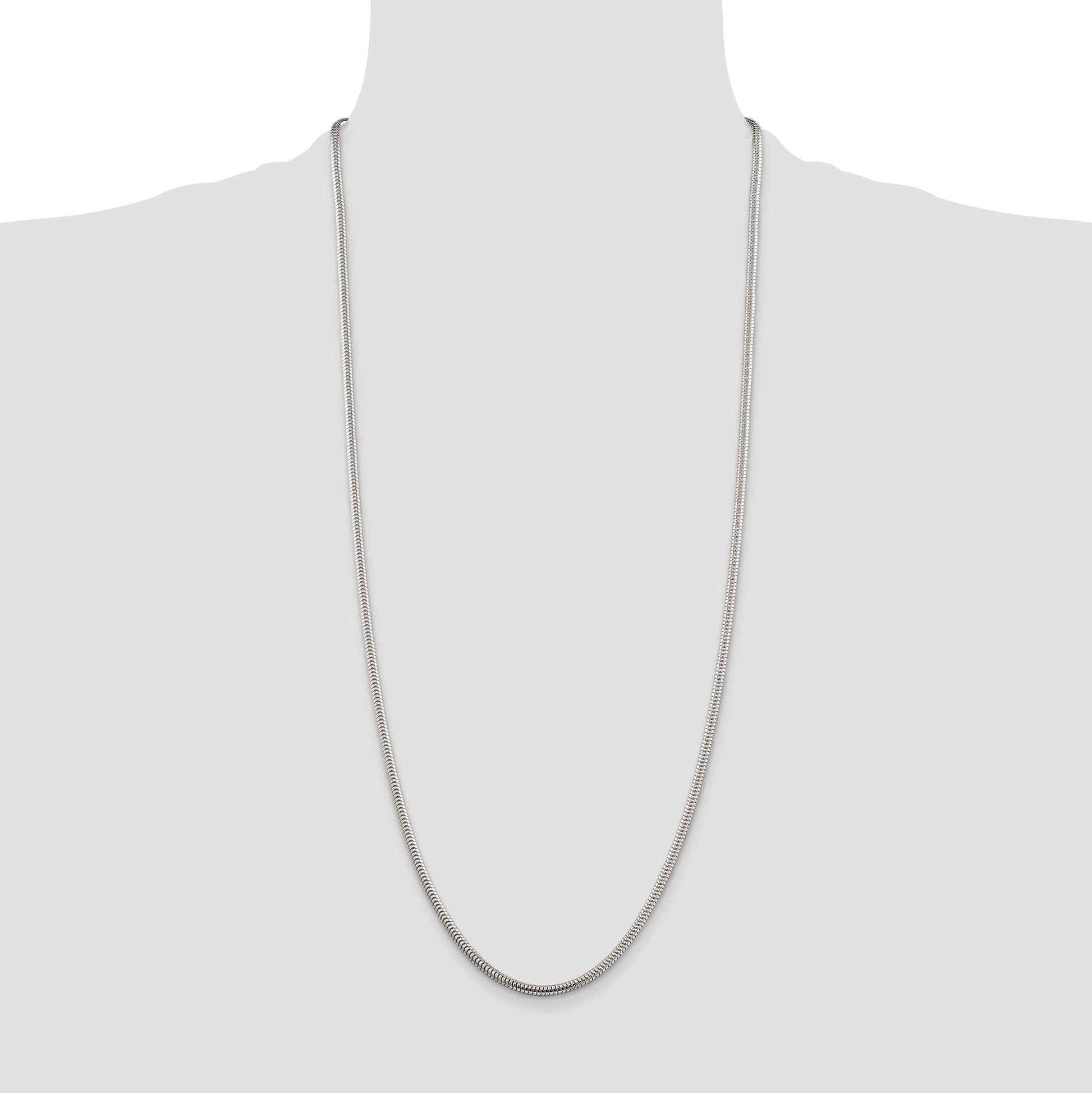 Sterling Silver 3mm Round Snake Chain