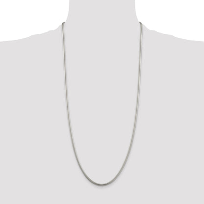 Sterling Silver 3mm Round Snake Chain