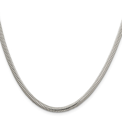 Sterling Silver 4mm Round Snake Chain
