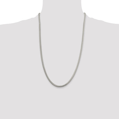 Sterling Silver 4mm Round Snake Chain