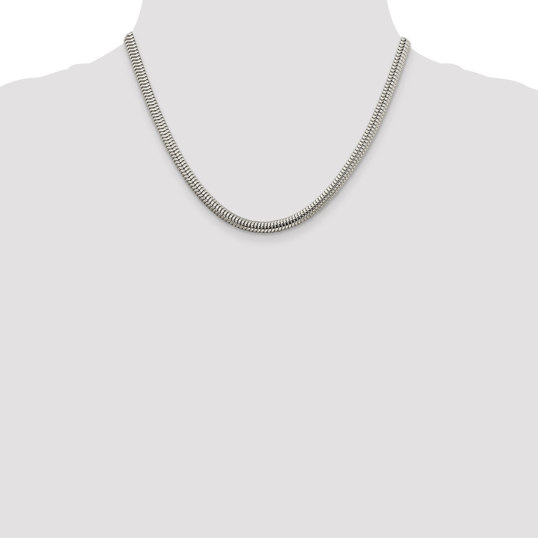 Sterling Silver 5mm Round Snake Chain