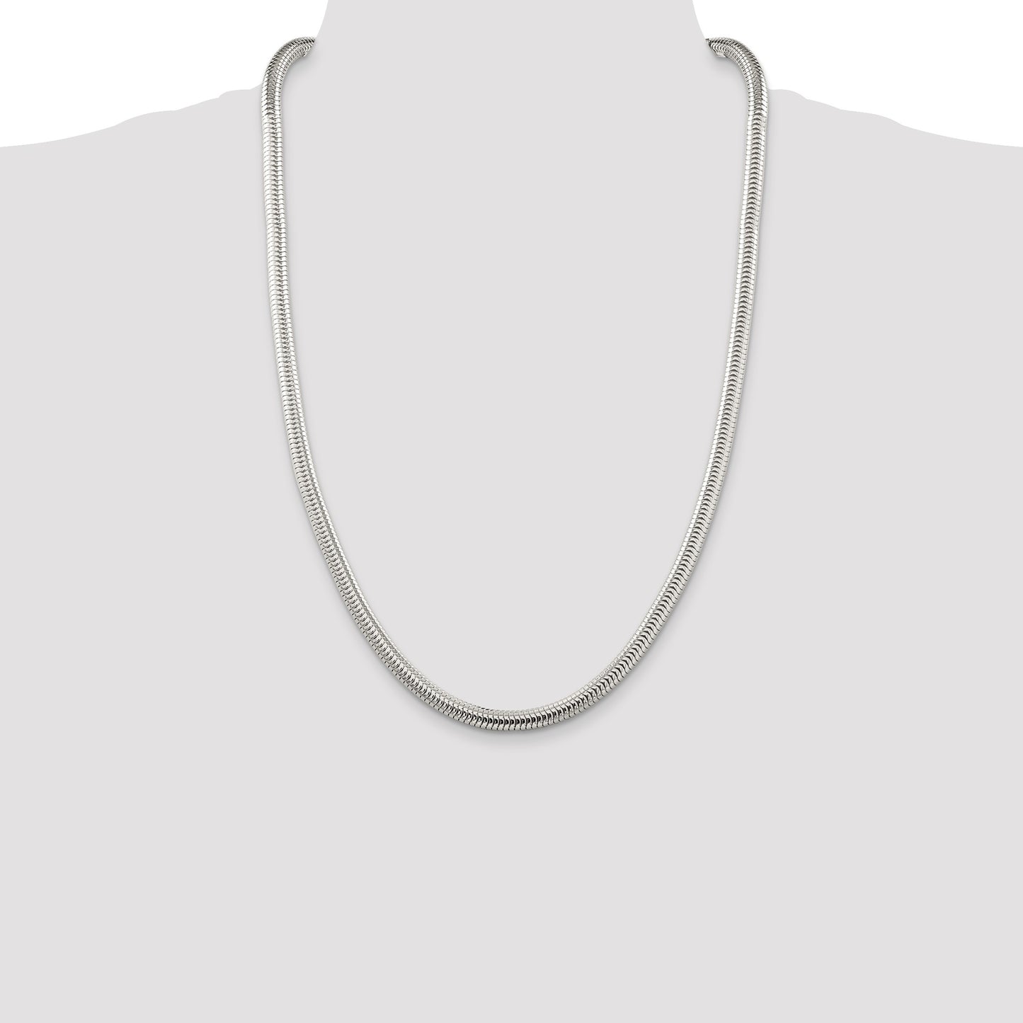 Sterling Silver 6mm Round Snake Chain