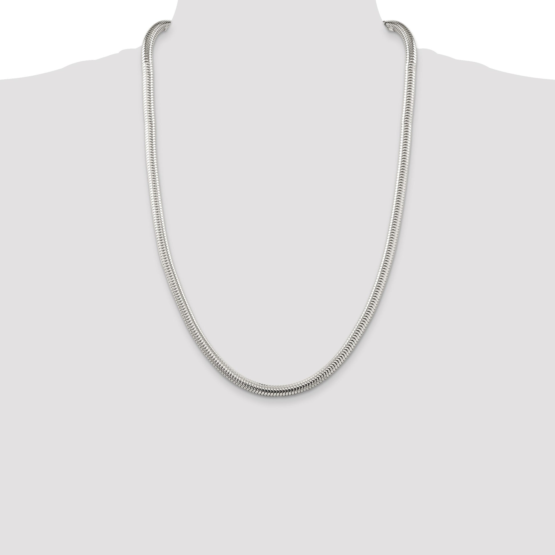 Sterling Silver 6mm Round Snake Chain