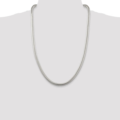 Sterling Silver 6mm Round Snake Chain
