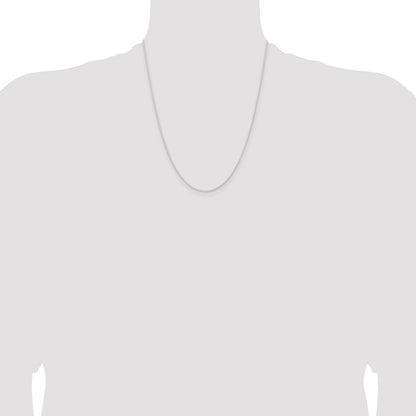 Sterling Silver 1mm Round Spiga Chain w/4in ext.