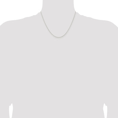 Sterling Silver Rhodium-plated 1mm Round Spiga Chain