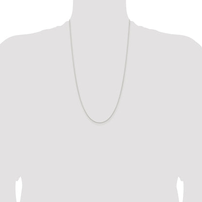 Sterling Silver Rhodium-plated 1mm Round Spiga Chain