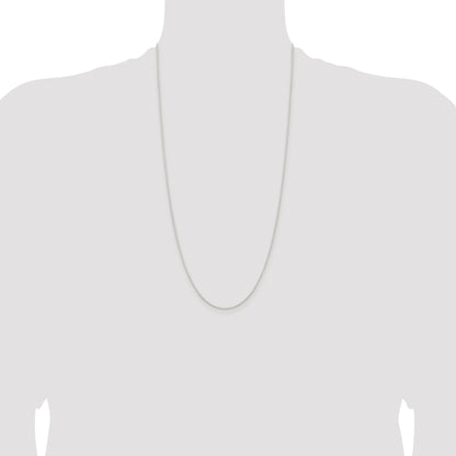 Sterling Silver Rhodium-plated 1mm Round Spiga Chain